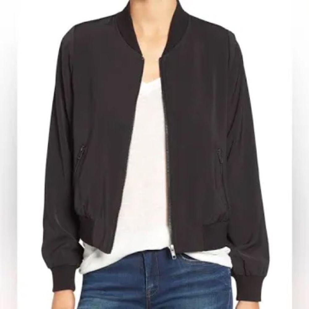Mural Women's Black Bomber Jacket